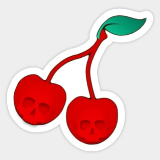 Cherry Skull Sticker